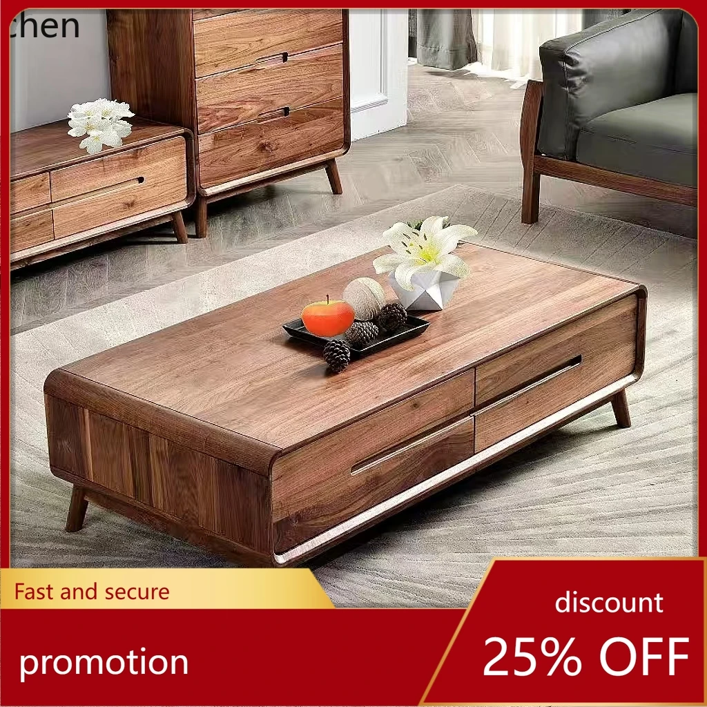 HT black walnut solid wood coffee table TV cabinet combination living room coffee table coffee table
HT black walnut solid wood coffee table TV cabinet combination living room coffee table coffee table