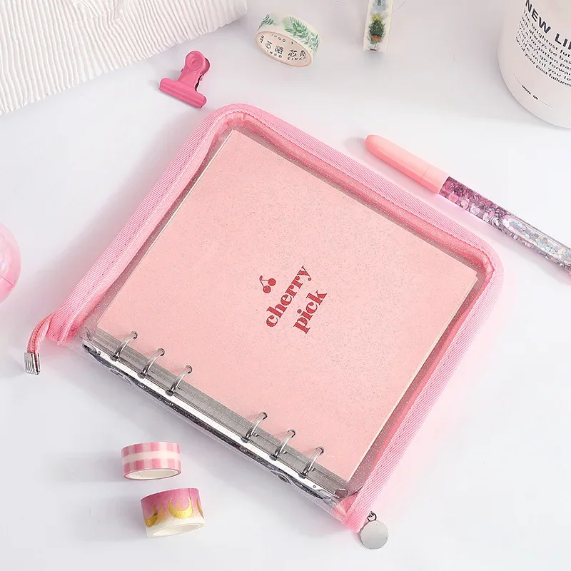 1 PC Transparent Cover Notebook Zipper Journal Agenda Notebooks Cute Cherry Loose-leaf Writing Pads School Stationery Notepads
1 PC Transparent Cover Notebook Zipper Journal Agenda Notebooks Cute Cherry Loose-leaf Writing Pads School Stationery Notepads