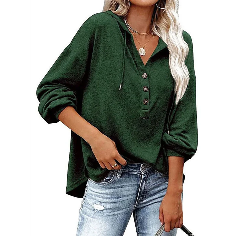 ABRT-Women's Button Down Hoodie Button Sweatshirts Tops With Drawstring V Neck Long Sleeve Henley Shirts
ABRT-Women's Button Down Hoodie Button Sweatshirts Tops With Drawstring V Neck Long Sleeve Henley Shirts