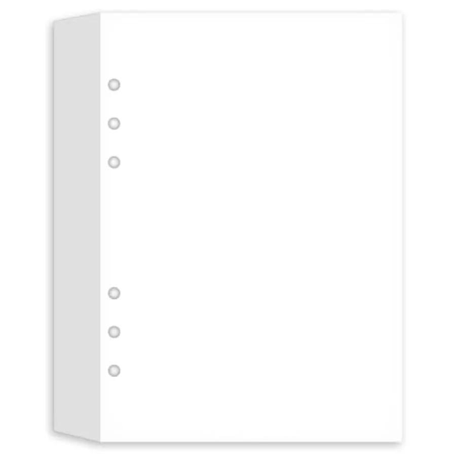 3 Pack A5 Blank Paper Refills, 6 Hole Punched, 300 Sheets/600 Pages Loose Leaf Paper for Large Leather Journal/Filofax Binders,
3 Pack A5 Blank Paper Refills, 6 Hole Punched, 300 Sheets/600 Pages Loose Leaf Paper for Large Leather Journal/Filofax Binders,