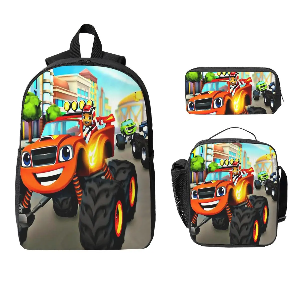 Blaze And The Monster Machines Backpack Student BookBag School Bag Computer Shoulder Bags 3ps Insulated Lunch Bag Pencil Case
Blaze And The Monster Machines Backpack Student BookBag School Bag Computer Shoulder Bags 3ps Insulated Lunch Bag Pencil Case