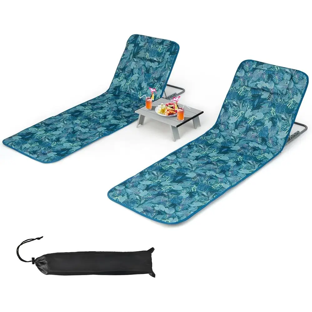 Compact 2-Person Beach Chair Set with Adjustable Recline, Side Table, and Backpack Storage (Teal)
Compact 2-Person Beach Chair Set with Adjustable Recline, Side Table, and Backpack Storage (Teal)