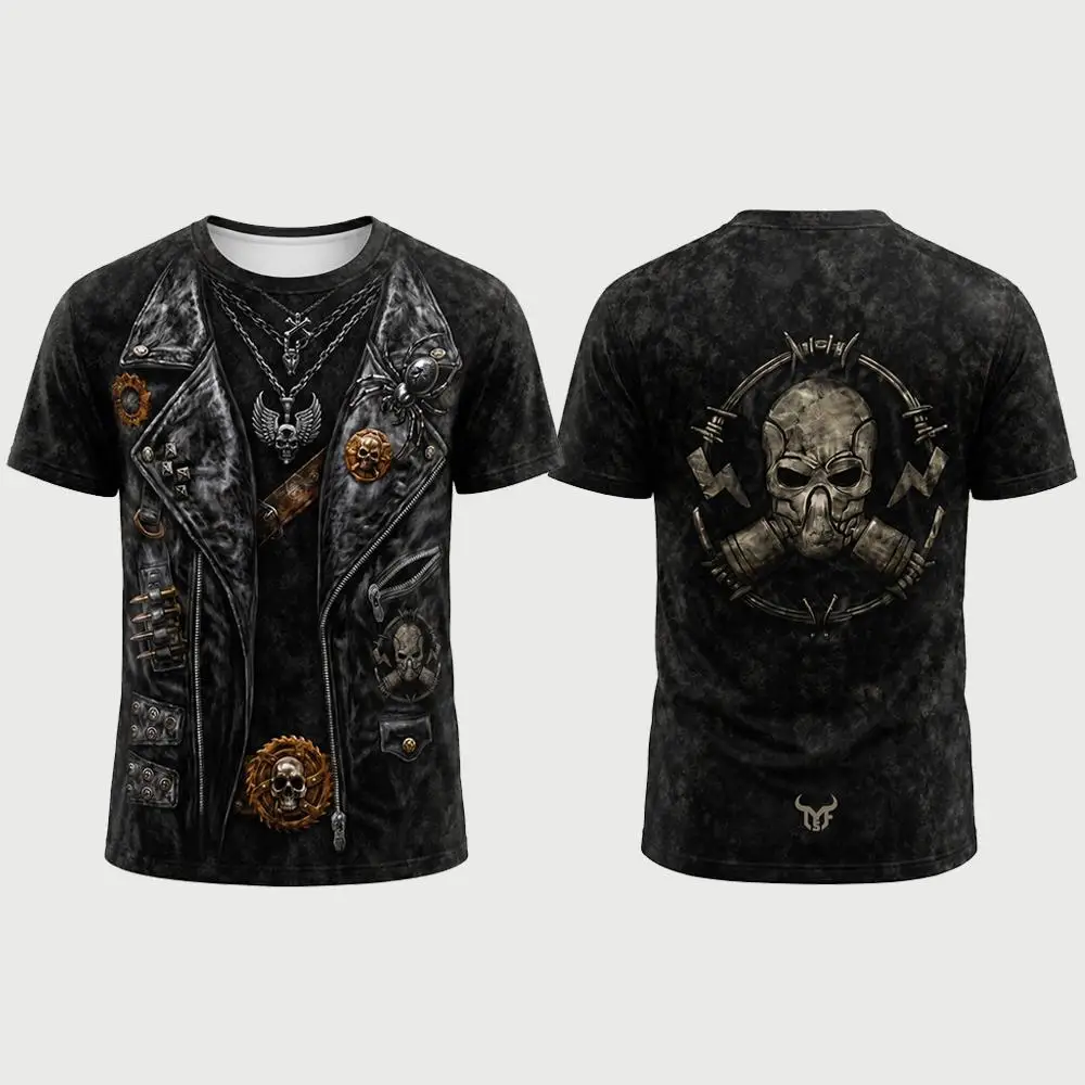 Men's Gothic Skull Graphic T-Shirt Vintage Tie Dye Biker Jacket 3D Print Short Sleeve Streetwear Punk Rock Casual Crew Neck Tops
Men's Gothic Skull Graphic T-Shirt Vintage Tie Dye Biker Jacket 3D Print Short Sleeve Streetwear Punk Rock Casual Crew Neck Tops
