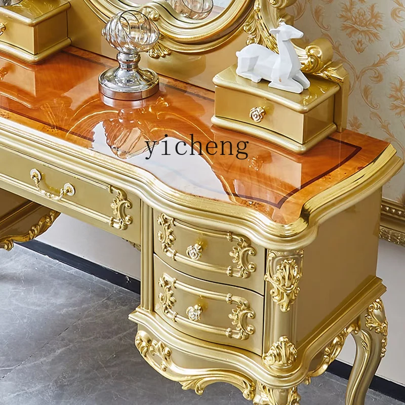 LX Noble and Elegant Makeup Table Full Solid Wood Carved Makeup Table Bedroom
LX Noble and Elegant Makeup Table Full Solid Wood Carved Makeup Table Bedroom