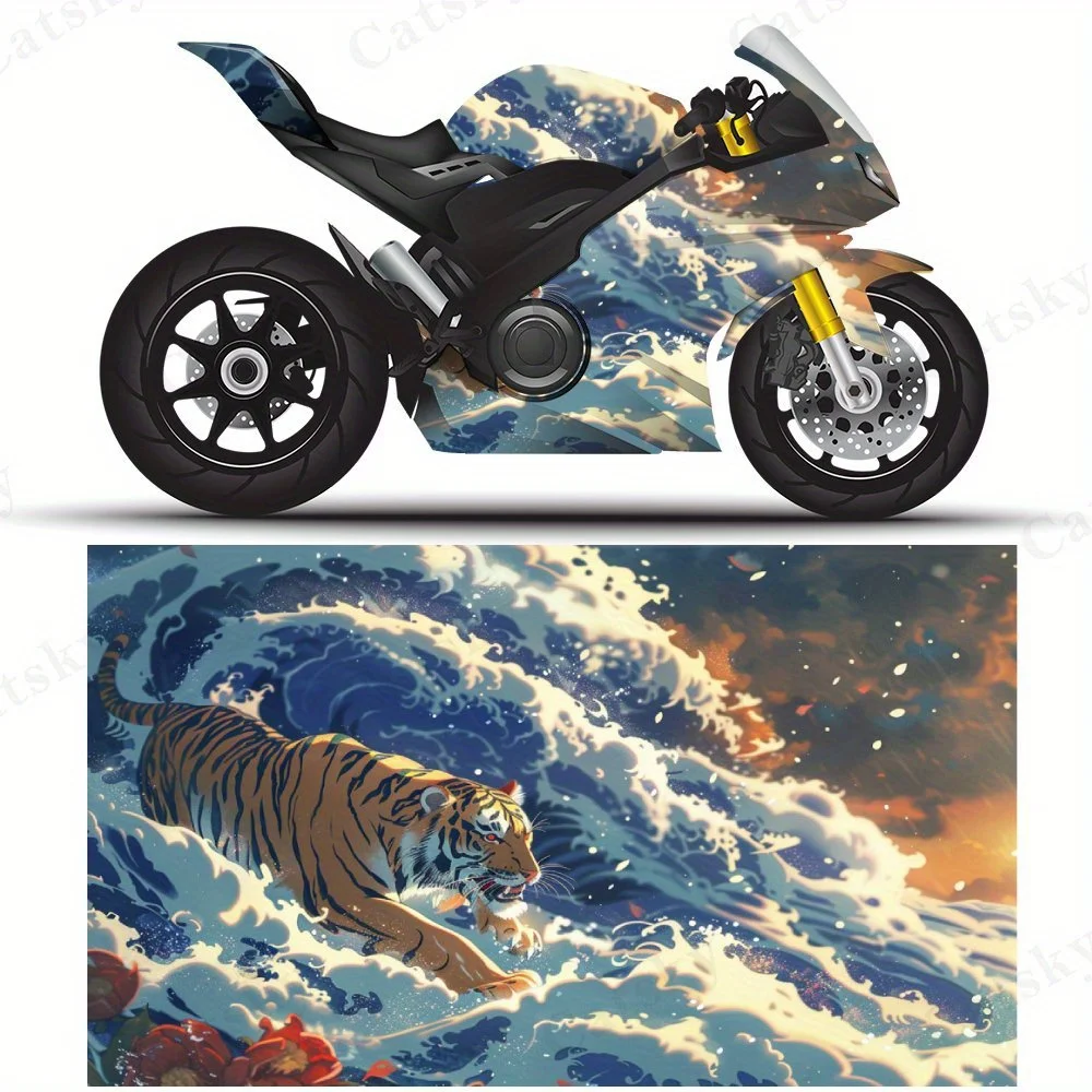 A tiger galloping through the waves PVC material self-adhesive waterproof motorcycle car sticker, paste firm and anti-wear, wate
A tiger galloping through the waves PVC material self-adhesive waterproof motorcycle car sticker, paste firm and anti-wear, wate