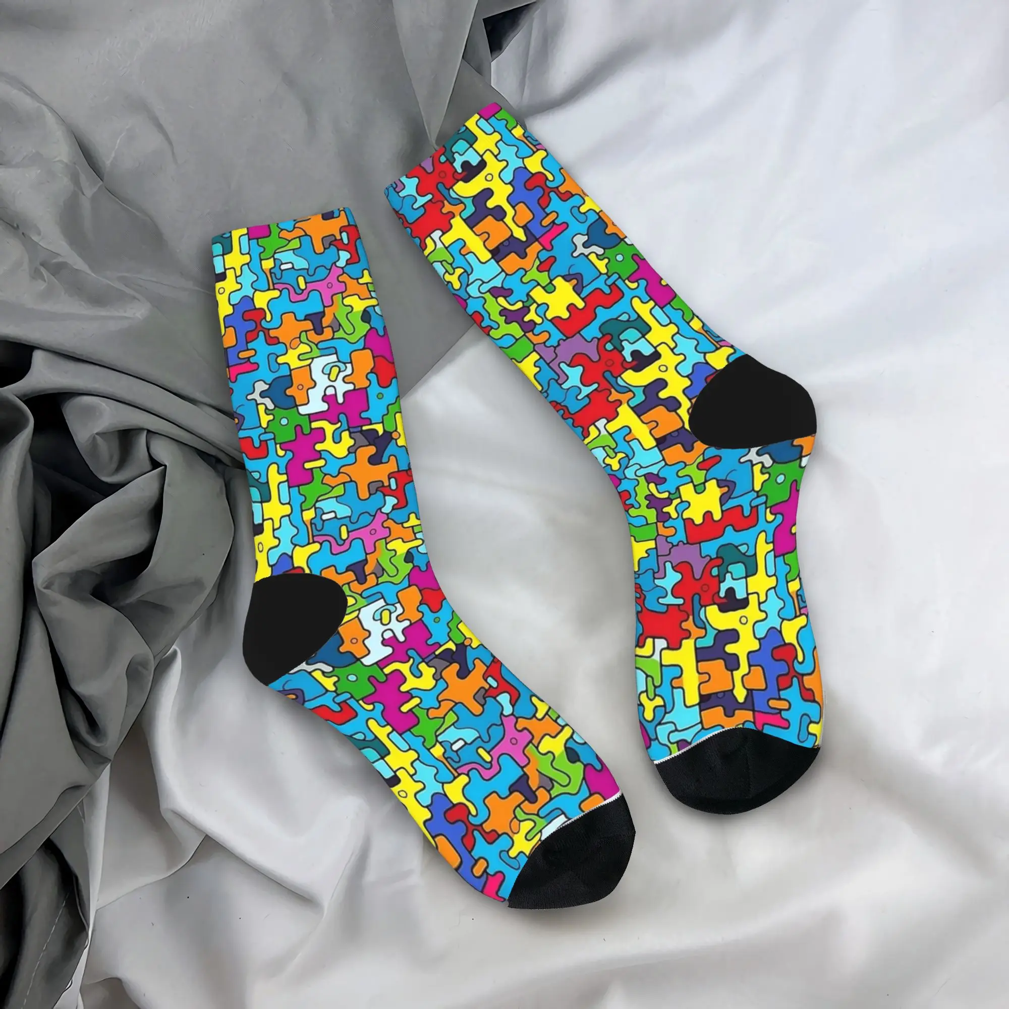 Unisex Men Socks Abstract Colorful Puzzle Pattern Stockings Autumn Funny Warm Soft Socks Design Climbing Non Slip Socks
Unisex Men Socks Abstract Colorful Puzzle Pattern Stockings Autumn Funny Warm Soft Socks Design Climbing Non Slip Socks
