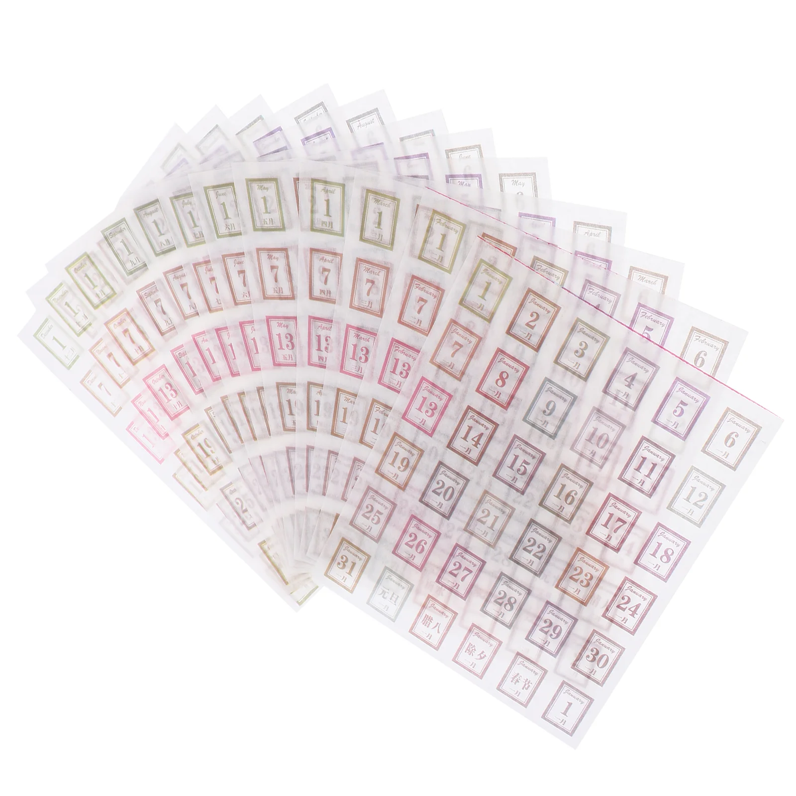 12 Sheets Notebook Stickers Digital Calendar Monthly Tabs Pad Label Page Paper Planner Whole Year Number
12 Sheets Notebook Stickers Digital Calendar Monthly Tabs Pad Label Page Paper Planner Whole Year Number