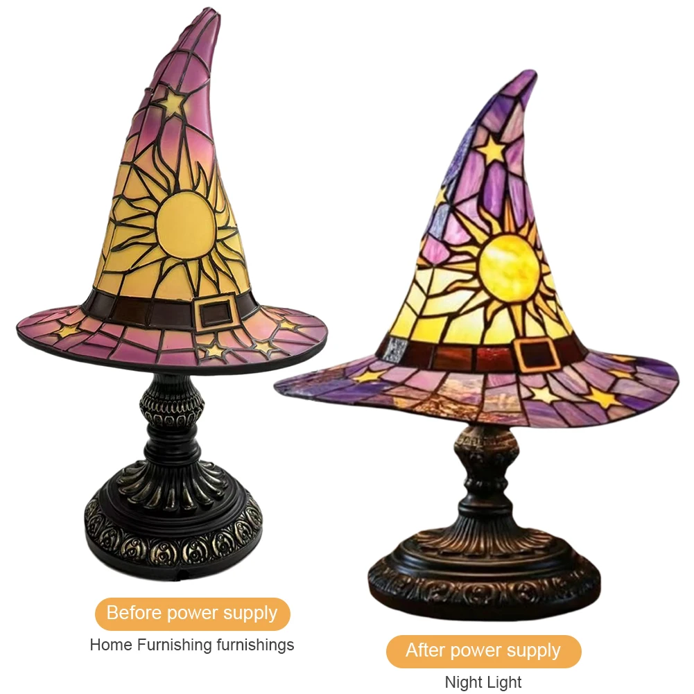 LED Halloween Hat Lamp Resin Wizard Hat Night Light Handmade Witch Hat Light Ornament for Living Room Bedroom Decoration
LED Halloween Hat Lamp Resin Wizard Hat Night Light Handmade Witch Hat Light Ornament for Living Room Bedroom Decoration