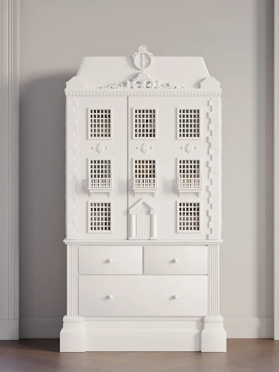 American carved solid wood bookcase small apartment home French dustproof bookcase
American carved solid wood bookcase small apartment home French dustproof bookcase