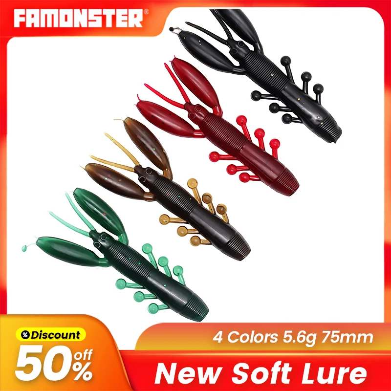 FAMONSTER Floating Lobster Soft Baits Fishing Lure Silicone Easy Shiner Swimbait Wobblers Pesca Bass Pike Jighead Winter Tackle
FAMONSTER Floating Lobster Soft Baits Fishing Lure Silicone Easy Shiner Swimbait Wobblers Pesca Bass Pike Jighead Winter Tackle