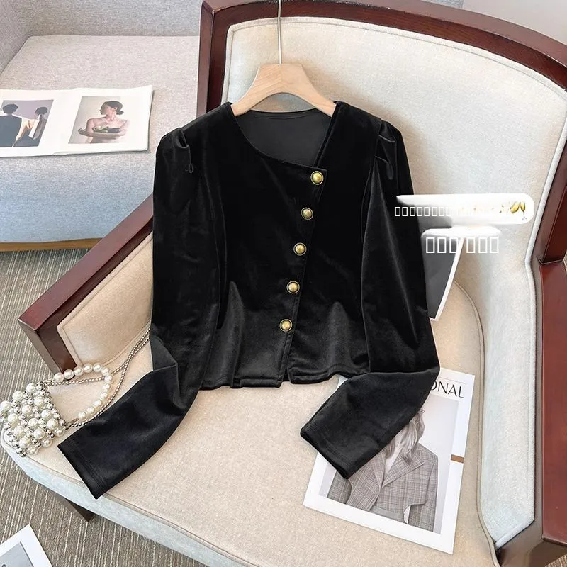 Retro Velvet irt Women's Slim Fit Metal Bule Ele Base Layer Top round Ne Long Sve Luxury Sle Autumn Winter New...
Retro Velvet irt Women's Slim Fit Metal Bule Ele Base Layer Top round Ne Long Sve Luxury Sle Autumn Winter New...