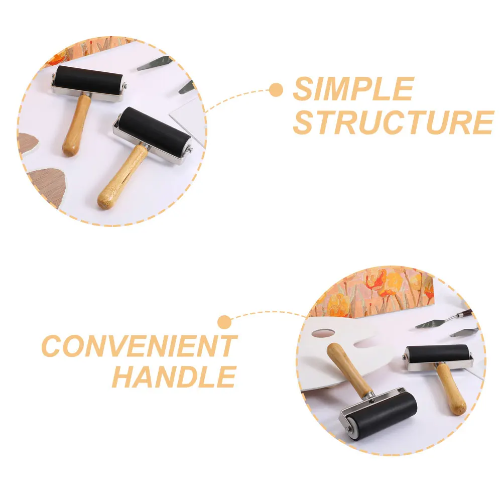 4 Pcs 6cm Black Rubber Printmaking Rollers Stamping DIY Craft Tools Lightweight Durable Comfortable Handle Even Ink Distribution
4 Pcs 6cm Black Rubber Printmaking Rollers Stamping DIY Craft Tools Lightweight Durable Comfortable Handle Even Ink Distribution