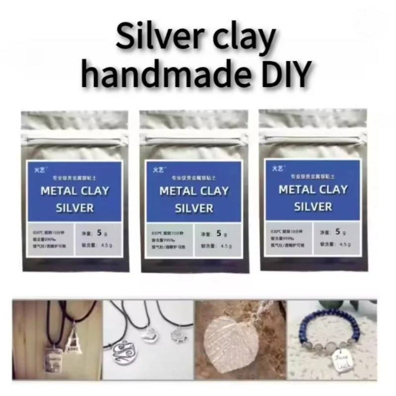 Silver Clay Tool Set Silver Clay 5g/bag Handmade DIY Pure Ultra Light Claying/Tool for Making Ring Pendant Earring Accessories
Silver Clay Tool Set Silver Clay 5g/bag Handmade DIY Pure Ultra Light Claying/Tool for Making Ring Pendant Earring Accessories