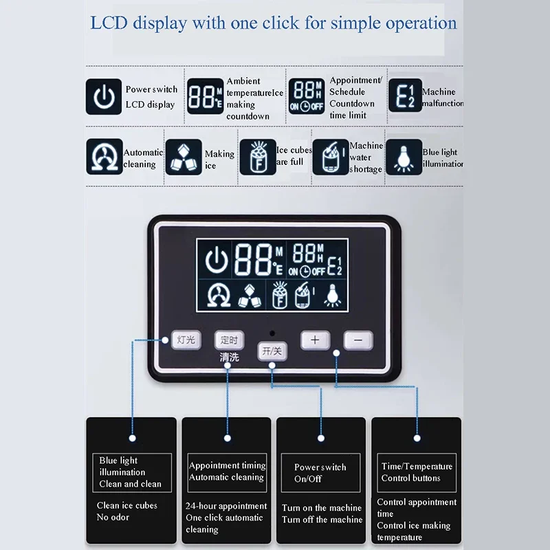 Ледогенератор PBOBP 130 фунтов/24 часа с контейнером для хранения на 35 фунтов, из нержавеющей стали, для установки под столешницу/отдельностоящий
Ледогенератор PBOBP 130 фунтов/24 часа с контейнером для хранения на 35 фунтов, из нержавеющей стали, для установки под столешницу/отдельностоящий