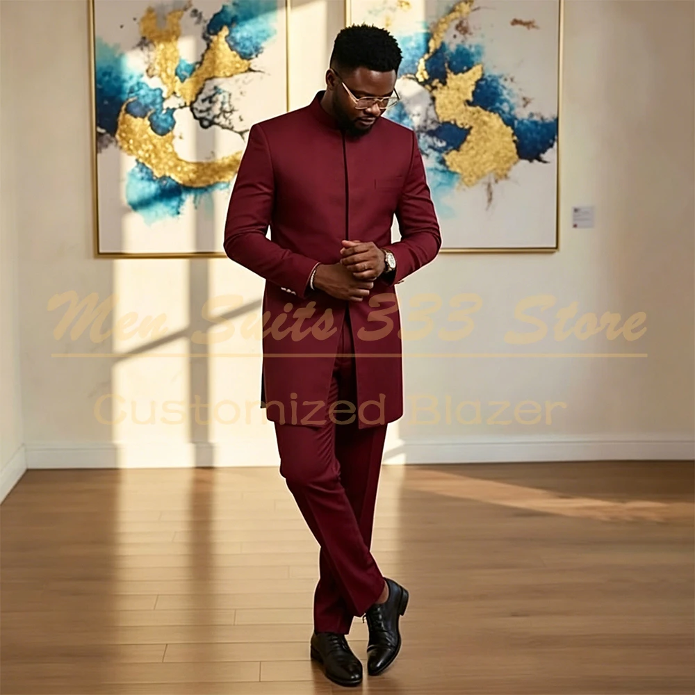 Wedding Men's Suits Elegant Hiden Button Back Vent Blazer Solid Color 2 Piece Jacket Pants Customized Male Clothing Costume 2026
Wedding Men's Suits Elegant Hiden Button Back Vent Blazer Solid Color 2 Piece Jacket Pants Customized Male Clothing Costume 2026