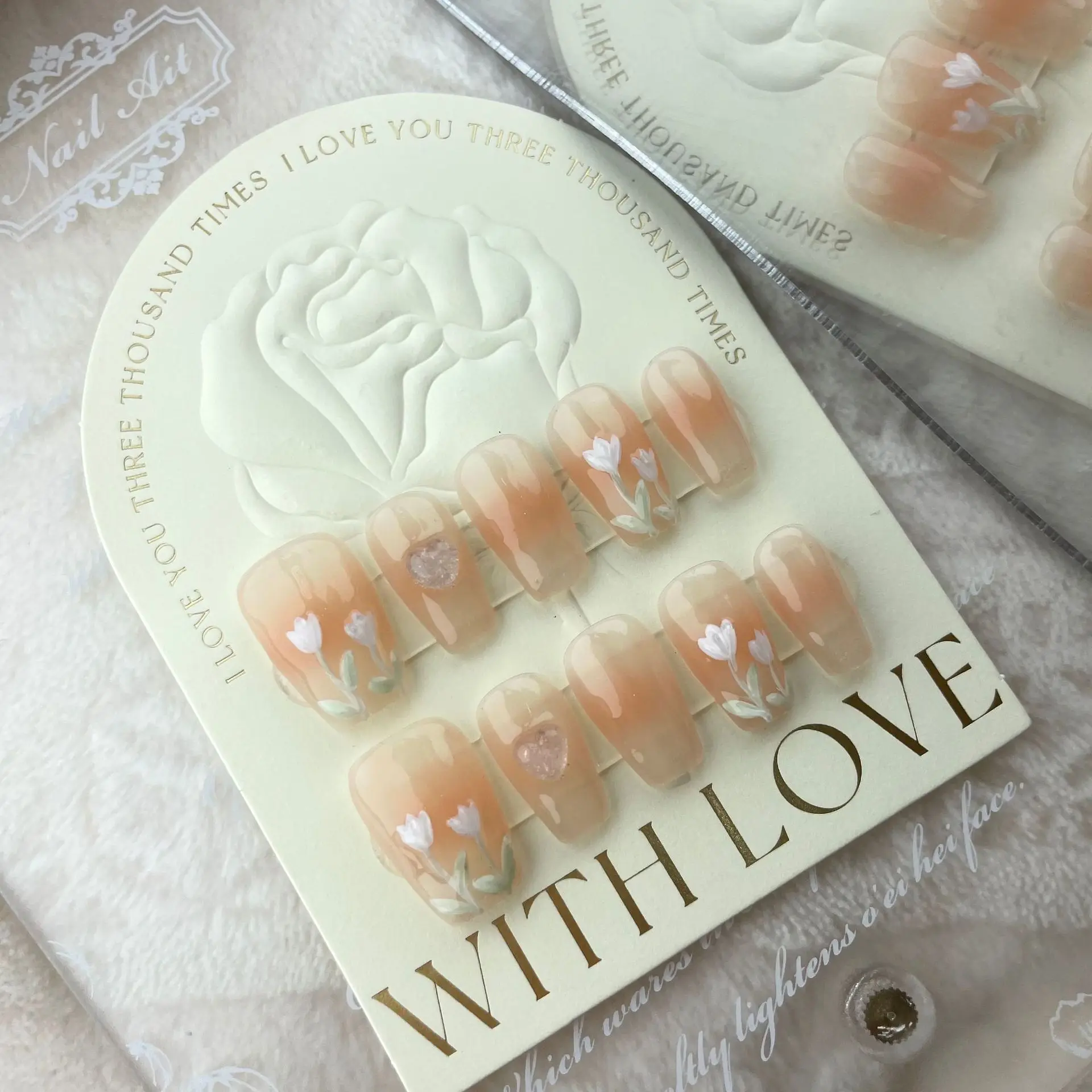 Handmade Short Press on Nails Korean Fairy Orange Design Reusable Adhesive False Nails Artifical Full Cover Nail Tips for Girls
Handmade Short Press on Nails Korean Fairy Orange Design Reusable Adhesive False Nails Artifical Full Cover Nail Tips for Girls