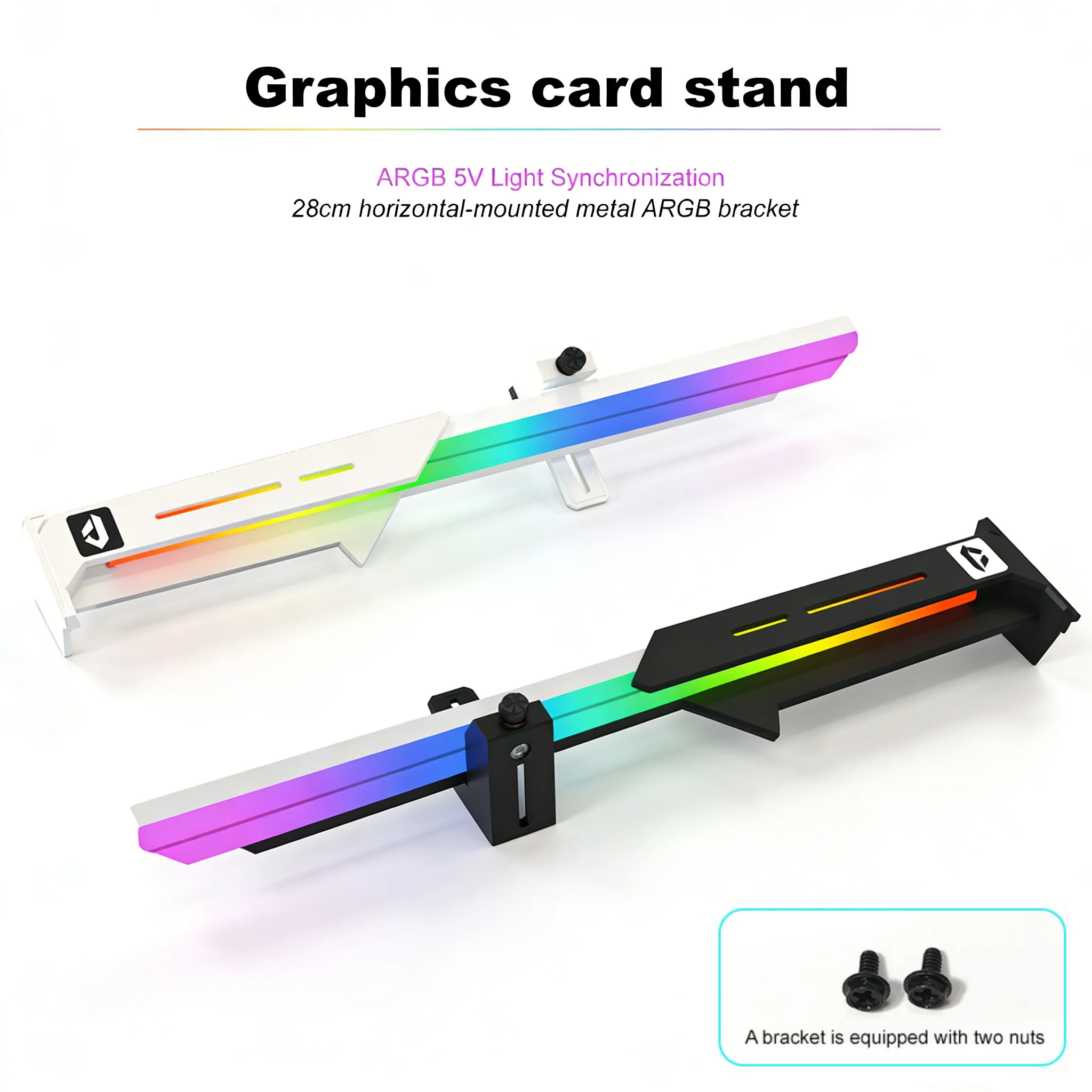 28cm ARGB Graphics Card GPU Support Stand | 5V Addressable RGB Horizontal Metal GPU Brace for PC Case
28cm ARGB Graphics Card GPU Support Stand | 5V Addressable RGB Horizontal Metal GPU Brace for PC Case