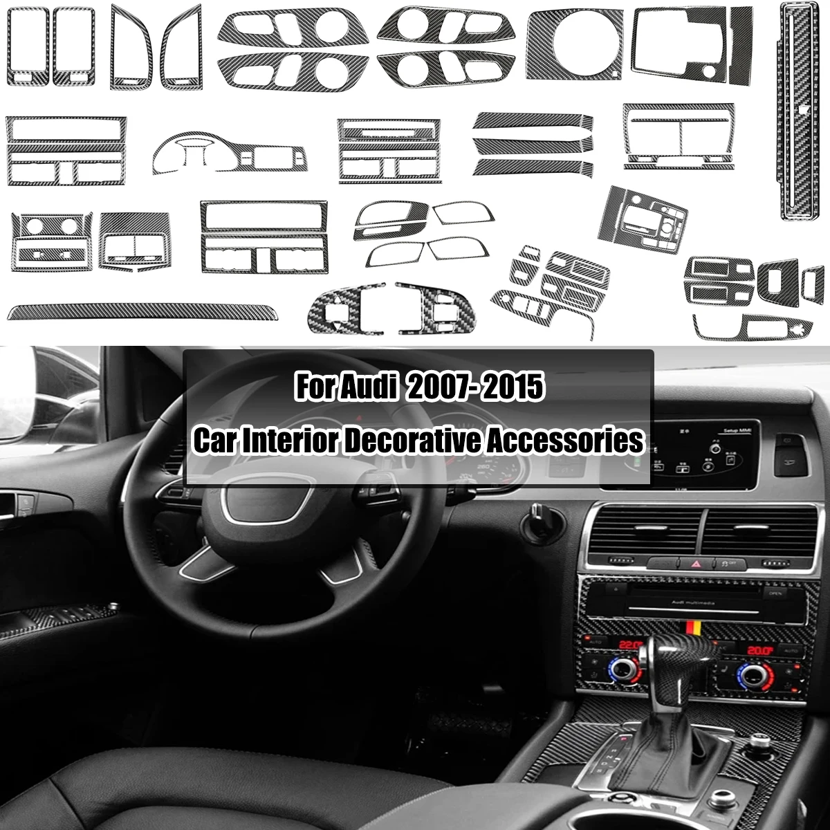 Car Decoration Real Carbon Fibre Car Interior Decoration Modification For Audi Q7 2007 2008 2009 2010 2011 2012 2013 2014 2015
Car Decoration Real Carbon Fibre Car Interior Decoration Modification For Audi Q7 2007 2008 2009 2010 2011 2012 2013 2014 2015