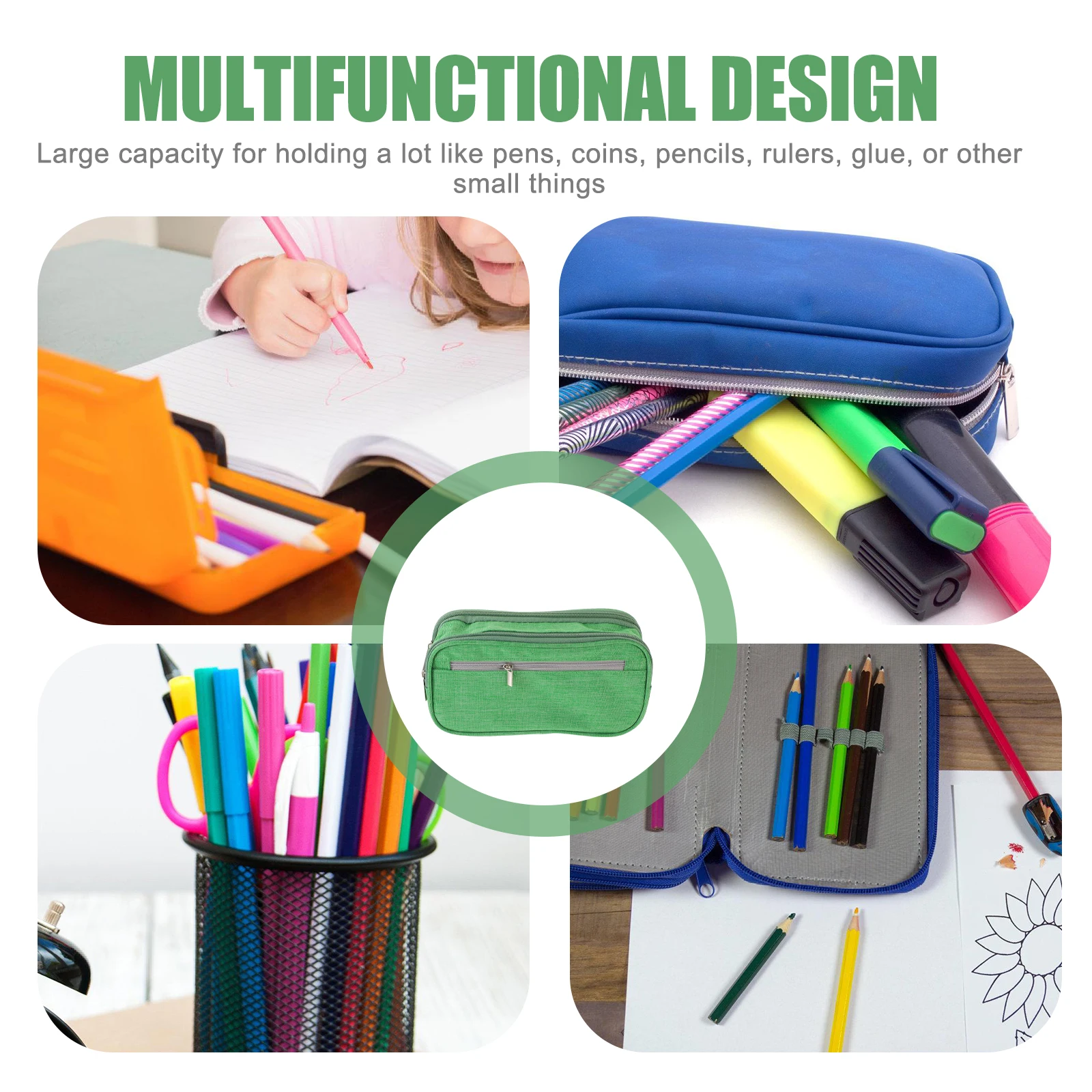 Pencil Case and Large Capacity Multifunction Bag Pencils Pouch Nylon Cloth Bags Storage
Pencil Case and Large Capacity Multifunction Bag Pencils Pouch Nylon Cloth Bags Storage