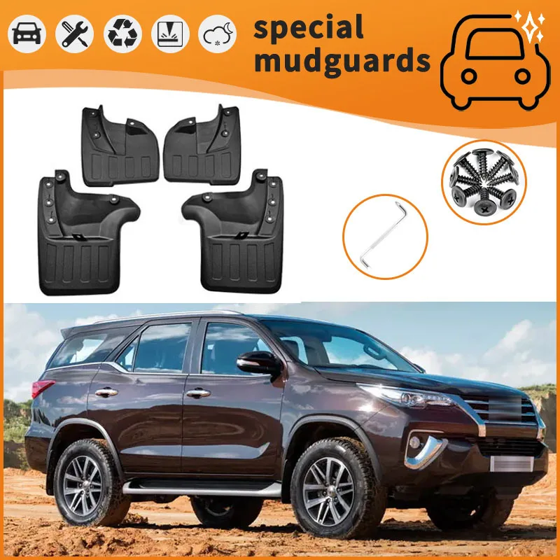For Toyota Fortuner 16-19 Mudguards Fender Mudflaps Front Rear Flares Splash Guards Cover Car Accessorie
For Toyota Fortuner 16-19 Mudguards Fender Mudflaps Front Rear Flares Splash Guards Cover Car Accessorie