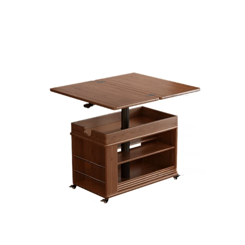 Solid wood folding coffee table can be lifted and lowered small apartment living room sofa side cabinet can be moved trolley
Solid wood folding coffee table can be lifted and lowered small apartment living room sofa side cabinet can be moved trolley
