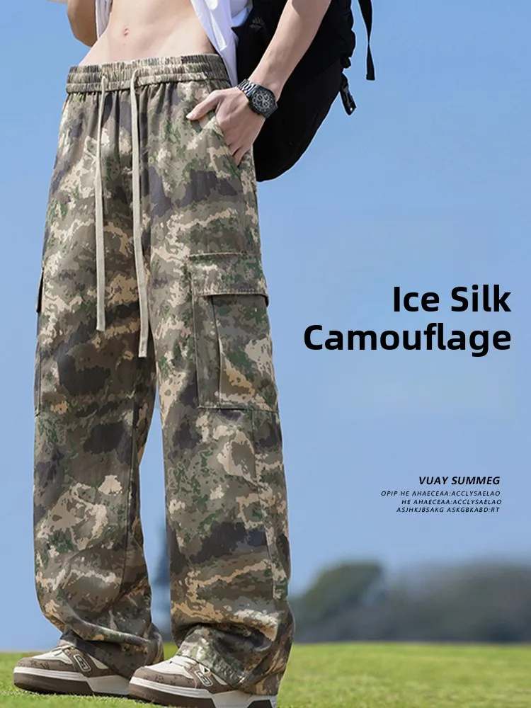 Новые мужские летние тонкие брюки из ледяного шелка 2026 года, свободные прямые широкие спортивные универсальные длинные брюки в американском стиле...
Новые мужские летние тонкие брюки из ледяного шелка 2026 года, свободные прямые широкие спортивные универсальные длинные брюки в американском стиле...