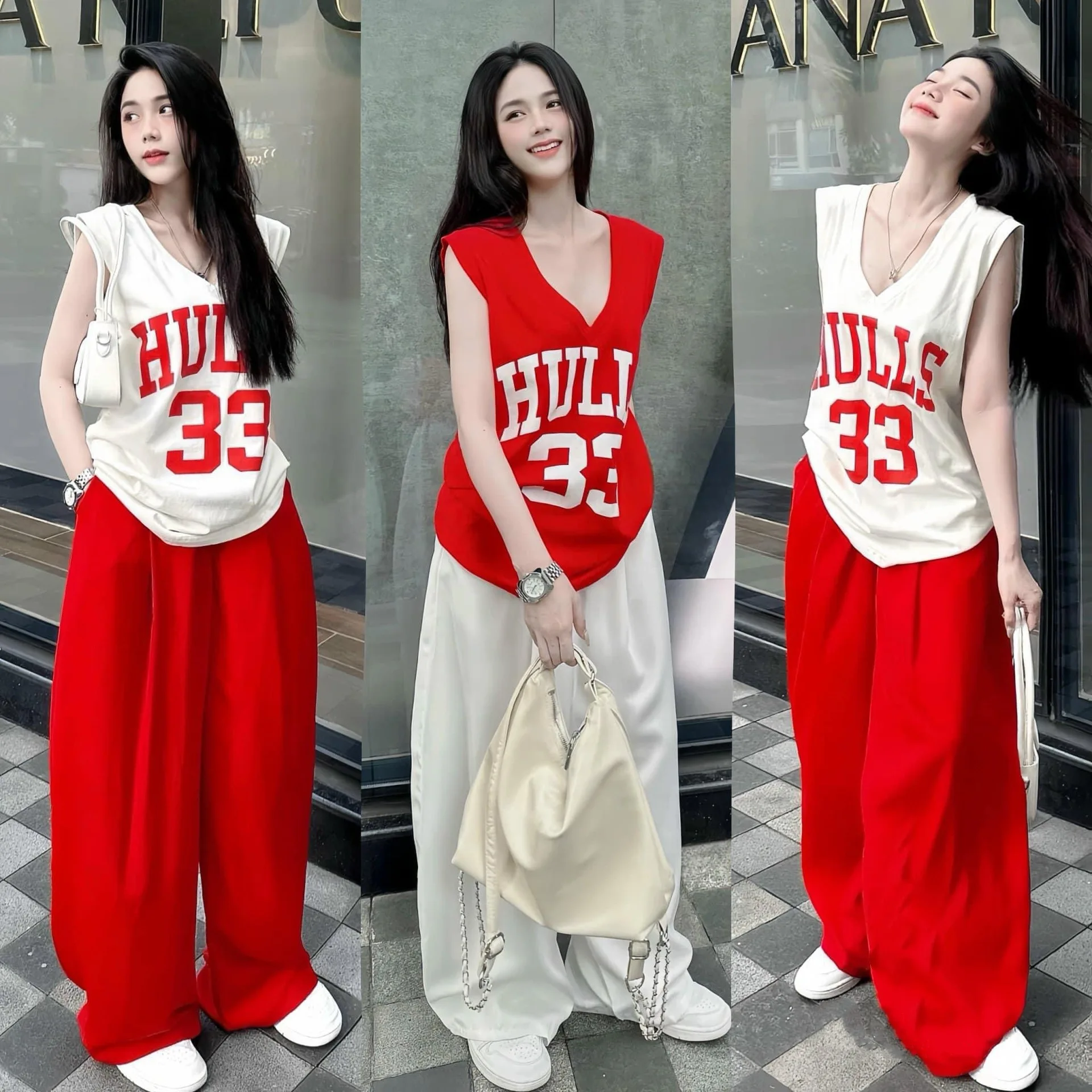 Sleeveless Vest Set Women's Summer New Style American Fashion Loose T-shirt Wide Leg Pants Casual Two-piece Set
Sleeveless Vest Set Women's Summer New Style American Fashion Loose T-shirt Wide Leg Pants Casual Two-piece Set
