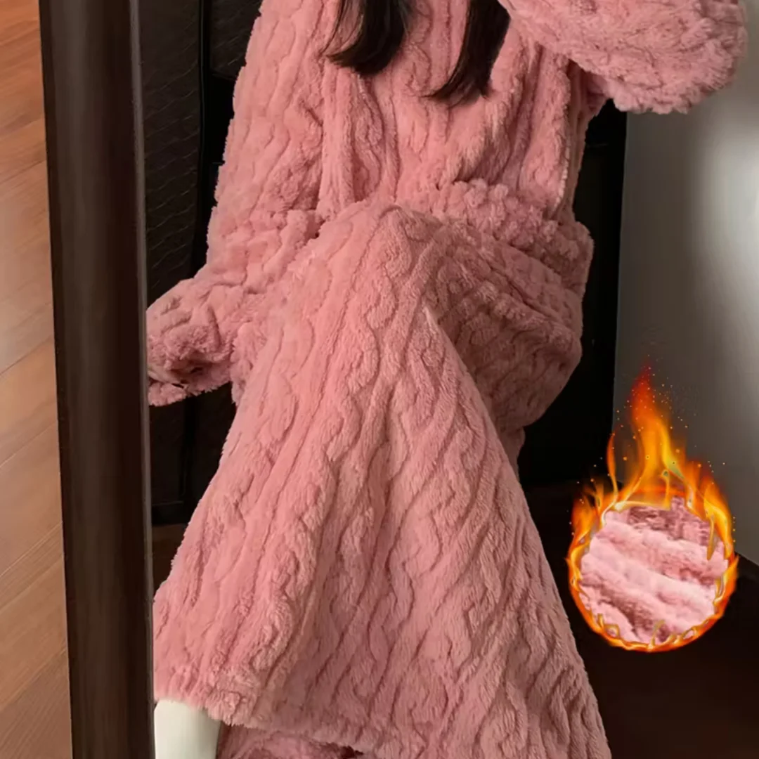 Женская одежда для сна из кораллового флиса, осенне-зимняя утолщенная теплая свободная длинная пижама-халат, домашняя одежда, повседневная верхняя одежда, ночная рубашка
Женская одежда для сна из кораллового флиса, осенне-зимняя утолщенная теплая свободная длинная пижама-халат, домашняя одежда, повседневная верхняя одежда, ночная рубашка