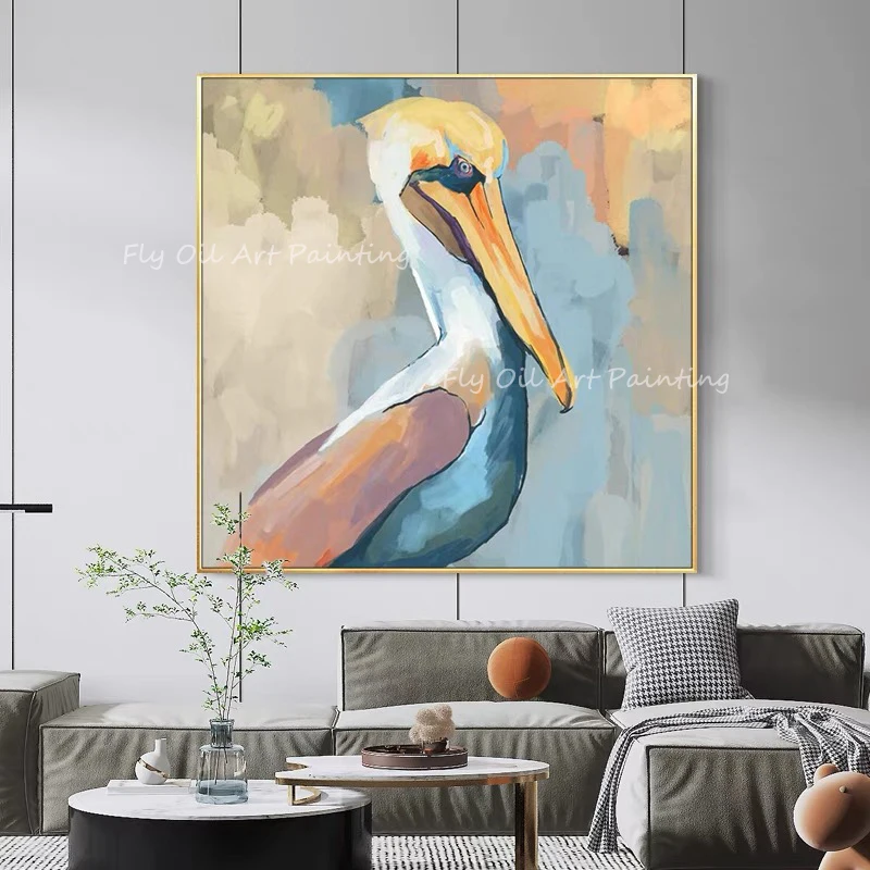 100% hand-made duck animal artwork knife thick oil canvas painting abstract sitting room dining-room wall no framewor
100% hand-made duck animal artwork knife thick oil canvas painting abstract sitting room dining-room wall no framewor