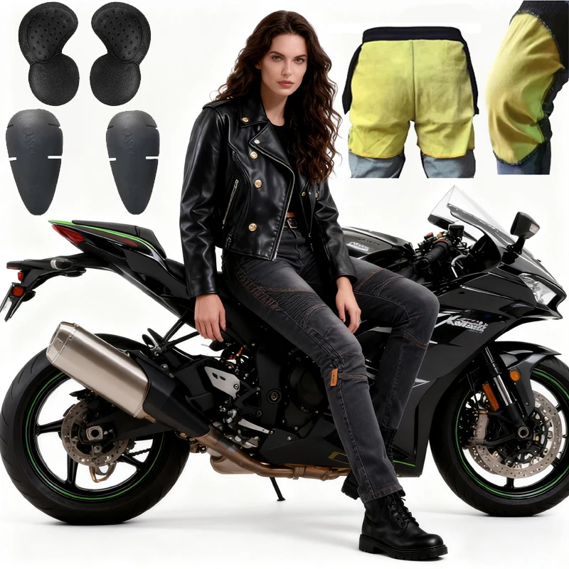 Женские арамидные мотоциклетные брюки, внедорожные брюки, до колена, доспехи, защитное снаряжение, одежда для отдыха и верховой езды
Женские арамидные мотоциклетные брюки, внедорожные брюки, до колена, доспехи, защитное снаряжение, одежда для отдыха и верховой езды