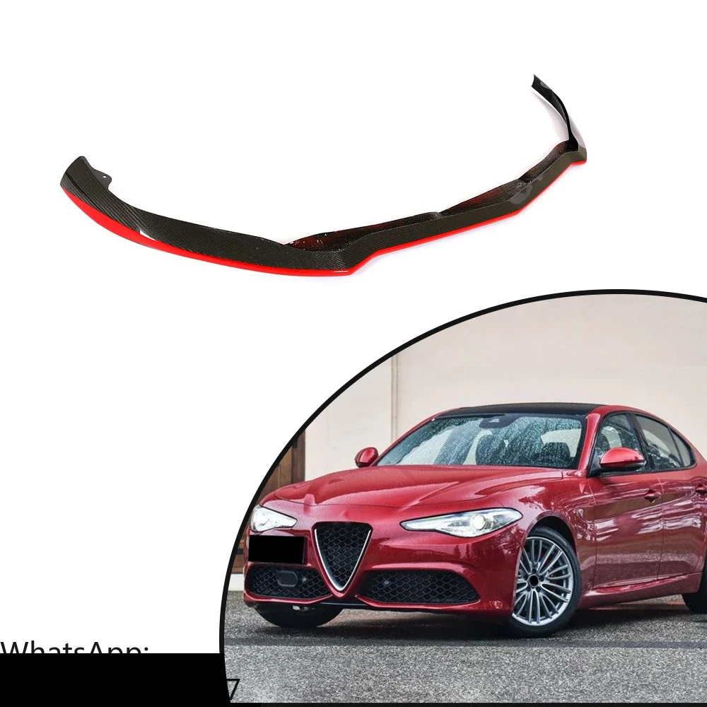 Car Carbon Fiber Front Bumper Spoiler Lip for Alfa Romeo Giulia Sport Sedan 4-Door 16-18 (Black Red Edge)
Car Carbon Fiber Front Bumper Spoiler Lip for Alfa Romeo Giulia Sport Sedan 4-Door 16-18 (Black Red Edge)