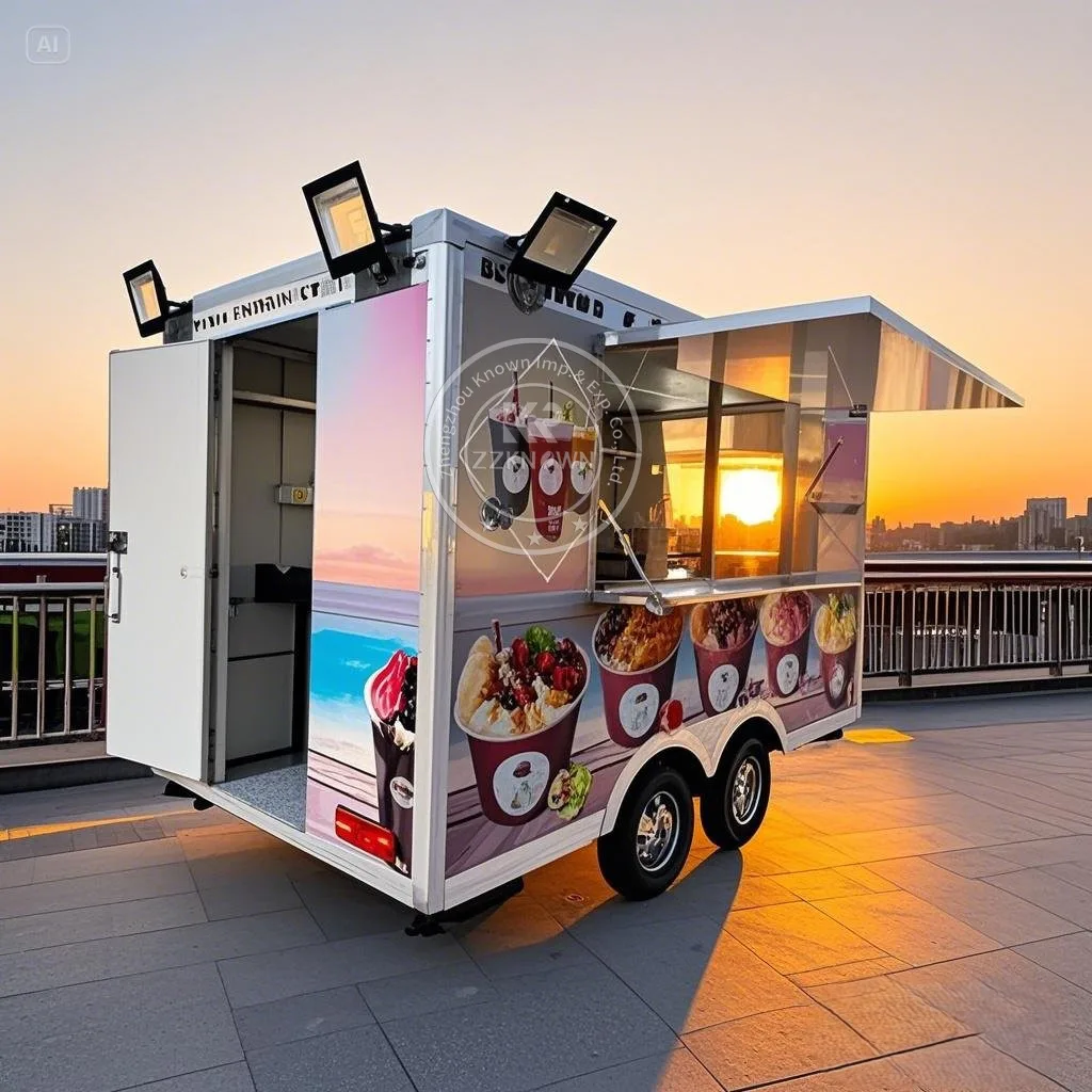 Square Retro Mobile Kitchen Food Trailer Stainless steel customization food cart Fully Equipped CE and DOT Approved
Square Retro Mobile Kitchen Food Trailer Stainless steel customization food cart Fully Equipped CE and DOT Approved