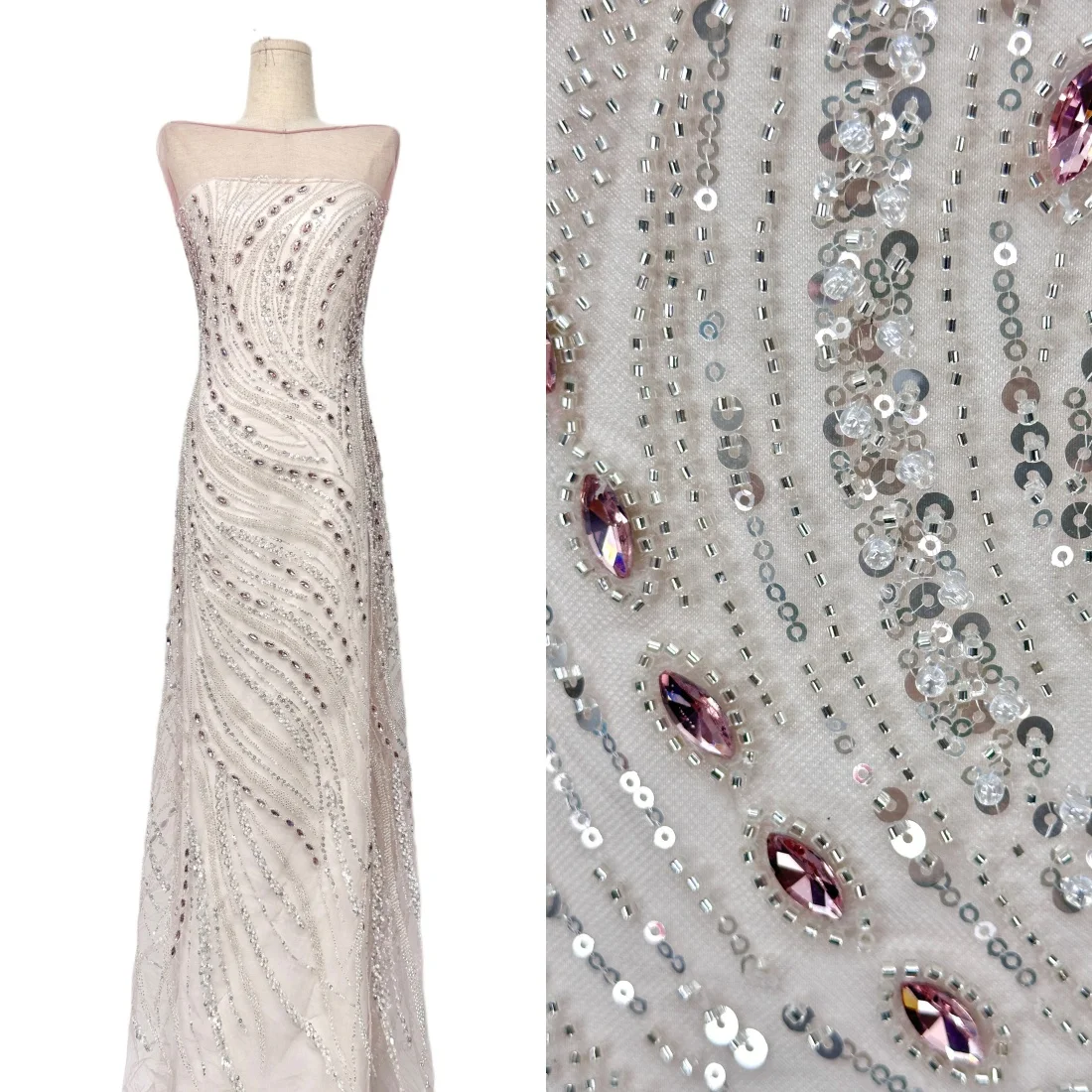 Nigerian Sequin Lace Fabric 5 Yards Stones African Groom Lace Fabric Beaded High Quality Embroidery For Women Wedding Dress
Nigerian Sequin Lace Fabric 5 Yards Stones African Groom Lace Fabric Beaded High Quality Embroidery For Women Wedding Dress