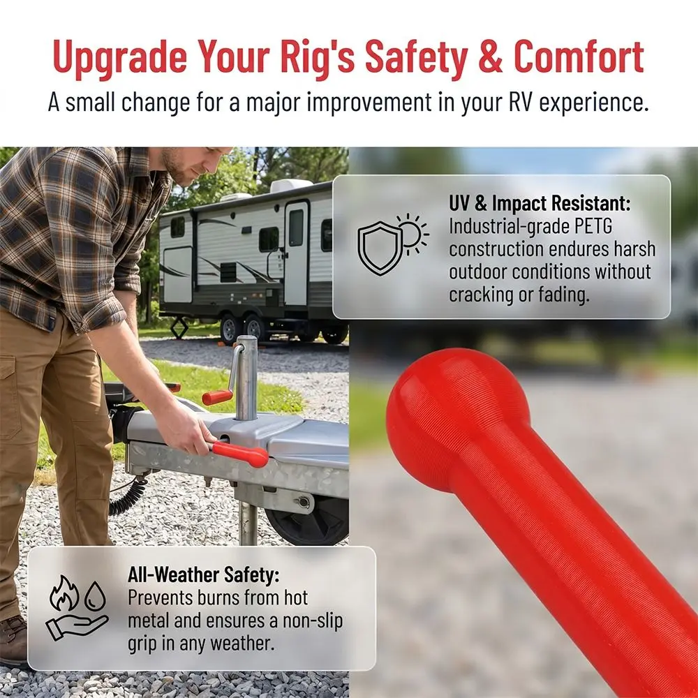 3D Printed RV Support Wheel Knob Easy Install Durable Manoeuvring Handle PET Handle Campervan Jockey Wheel Handle For RV
3D Printed RV Support Wheel Knob Easy Install Durable Manoeuvring Handle PET Handle Campervan Jockey Wheel Handle For RV