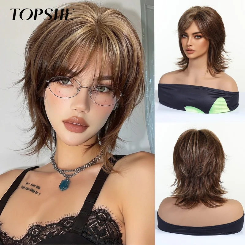 Japanese-style high-layered wolf-tail wig, full headpiece for cosplayers, unisex trendy short mullet synthetic hair wigs
Japanese-style high-layered wolf-tail wig, full headpiece for cosplayers, unisex trendy short mullet synthetic hair wigs
