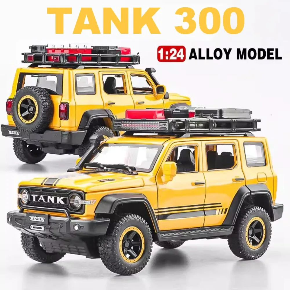 1:24 Scale Tank 300 Car Model Toy Metal Diecast Sound Light Police Cars Simulated Children's Off-road Vehicle Models Alloy Toys
1:24 Scale Tank 300 Car Model Toy Metal Diecast Sound Light Police Cars Simulated Children's Off-road Vehicle Models Alloy Toys