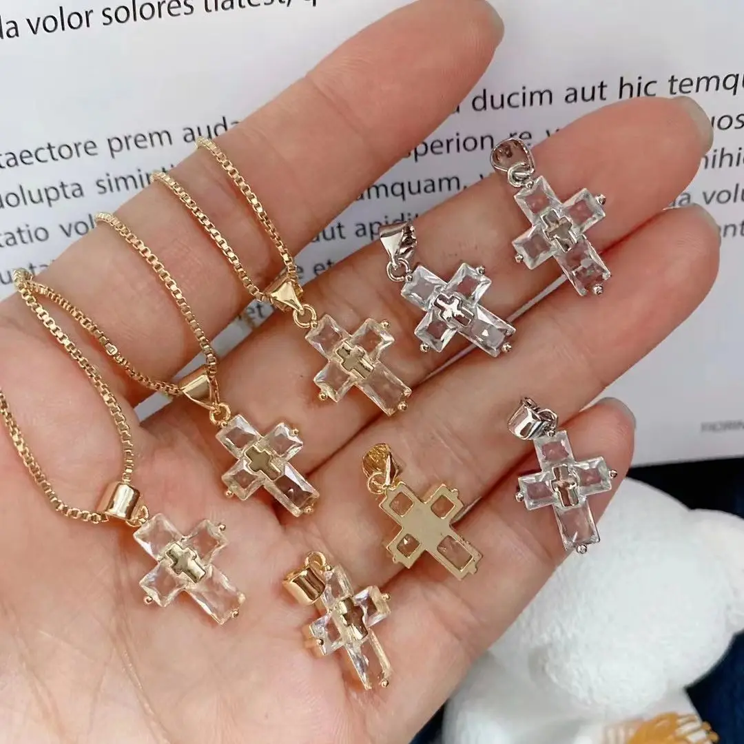 5PCS, Gold Color Plated Necklace Jewelry Women Wedding Fashion Cross CZ Crystal Zircon Stone Pendant Necklace Gift
5PCS, Gold Color Plated Necklace Jewelry Women Wedding Fashion Cross CZ Crystal Zircon Stone Pendant Necklace Gift