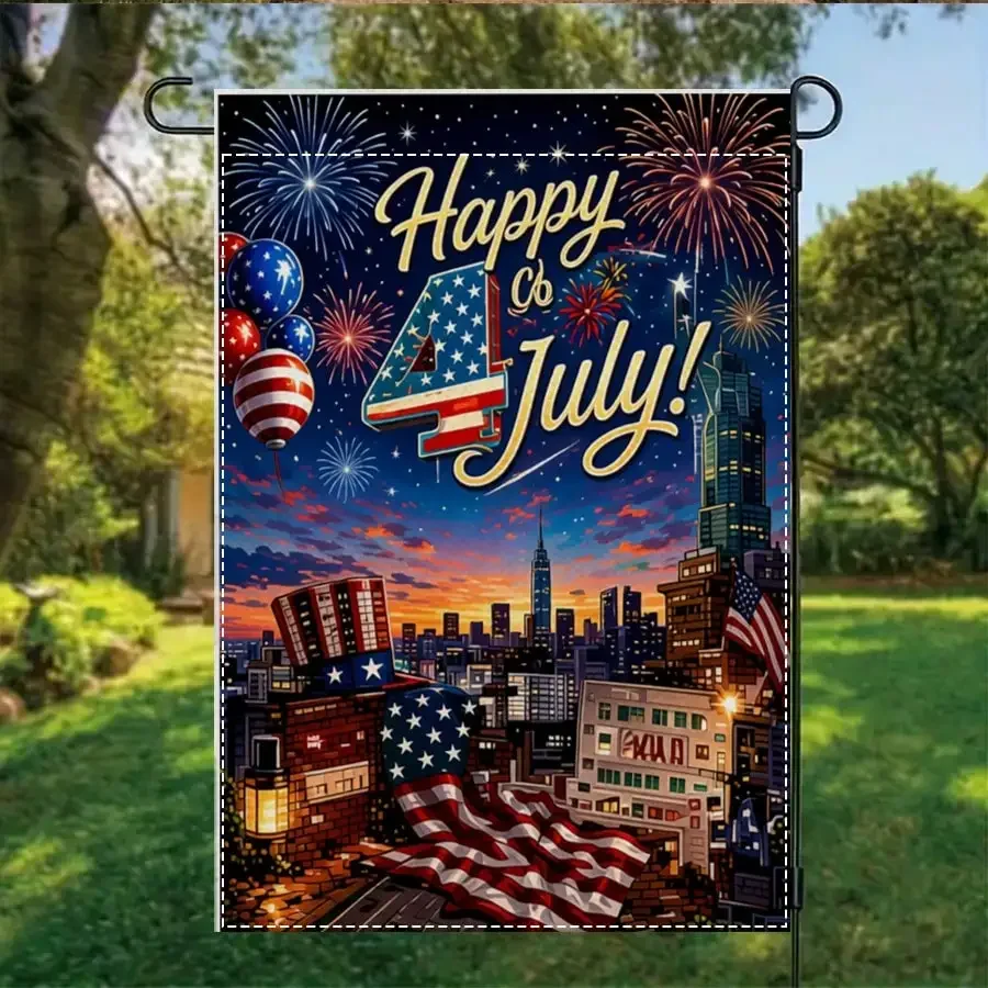 1pcHappy July Garden Flag, Patriotic American Flag with Fireworks and City Skyline, Outdoor Yard Decor, Summer Decoration, Ideal for July 4th
1pcHappy July Garden Flag, Patriotic American Flag with Fireworks and City Skyline, Outdoor Yard Decor, Summer Decoration, Ideal for July 4th