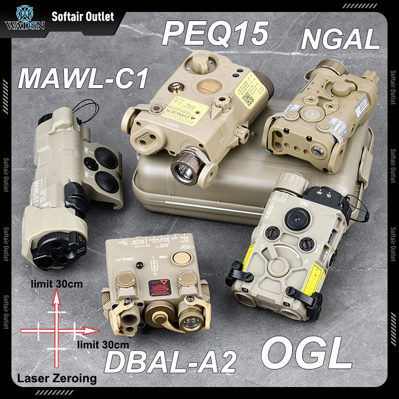 WADSN Airsoft NGAL PEQ15 MAWL Laser Tactical OGL Eotec Indicator DBAL A2 Red Dot Green Blue IR Sight Box Hunting Scout Light Aim
WADSN Airsoft NGAL PEQ15 MAWL Laser Tactical OGL Eotec Indicator DBAL A2 Red Dot Green Blue IR Sight Box Hunting Scout Light Aim
