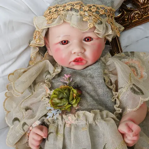 Full Body Silicone Reborn Baby Dolls - 19.69 Inch (Weight 6.28 lb) Weighted Full Silicone Realistic-Newborn Baby Doll Real Life Baby Dolls