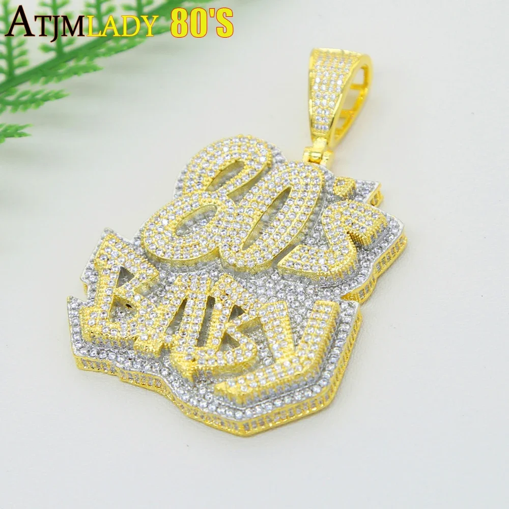 Двухцветное ожерелье Iced Out Bling 5A с кубическим цирконием 80-х годов, детский кулон, модная подвеска с буквами, хип-хоп, мужские ювелирные изделия для мальчиков
Двухцветное ожерелье Iced Out Bling 5A с кубическим цирконием 80-х годов, детский кулон, модная подвеска с буквами, хип-хоп, мужские ювелирные изделия для мальчиков