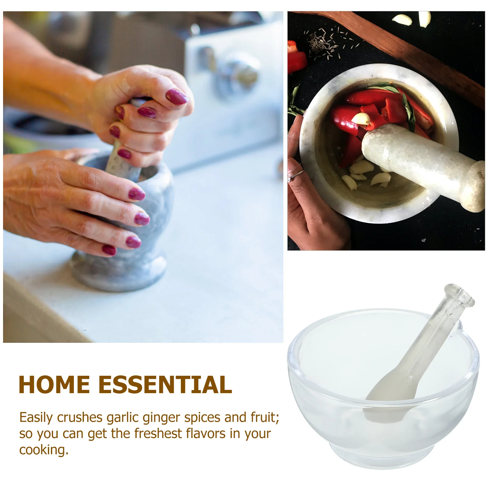 Glass Garlic Pugging Pot Mortar and Pestle Set for Spice Garlic Ginger Crushing Kitchen Tools Kitchen Supplies
Glass Garlic Pugging Pot Mortar and Pestle Set for Spice Garlic Ginger Crushing Kitchen Tools Kitchen Supplies