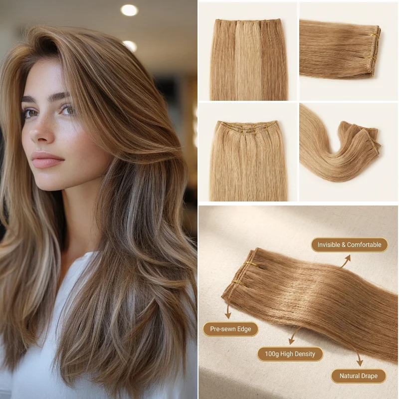 100% Human Virgin Hair Super Genius Weft 20inch 100g #4 #8 Already Sewn Hair Wig Double Efficiency & Time Saving Wholesale
100% Human Virgin Hair Super Genius Weft 20inch 100g #4 #8 Already Sewn Hair Wig Double Efficiency & Time Saving Wholesale