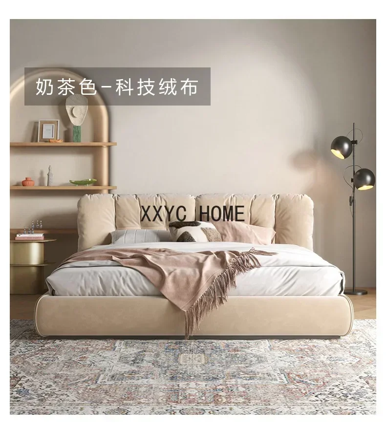 Cream Style Faux Leather Fabric Bed Modern Minimalist Master Bedroom High Box Storage Light Luxury Double Bed Cloud Bed
Cream Style Faux Leather Fabric Bed Modern Minimalist Master Bedroom High Box Storage Light Luxury Double Bed Cloud Bed