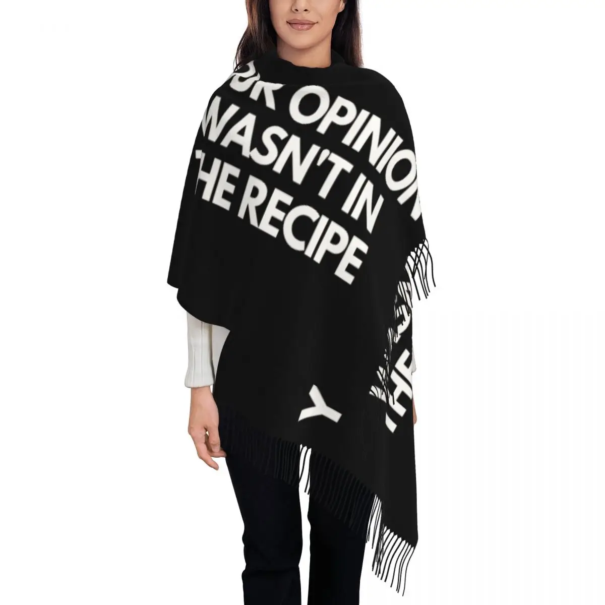 Изготовленный на заказ шарф «Твоя мнение не в рецепте», женские длинные зимние теплые шаль с кисточками, шарфы унисекс
Изготовленный на заказ шарф «Твоя мнение не в рецепте», женские длинные зимние теплые шаль с кисточками, шарфы унисекс