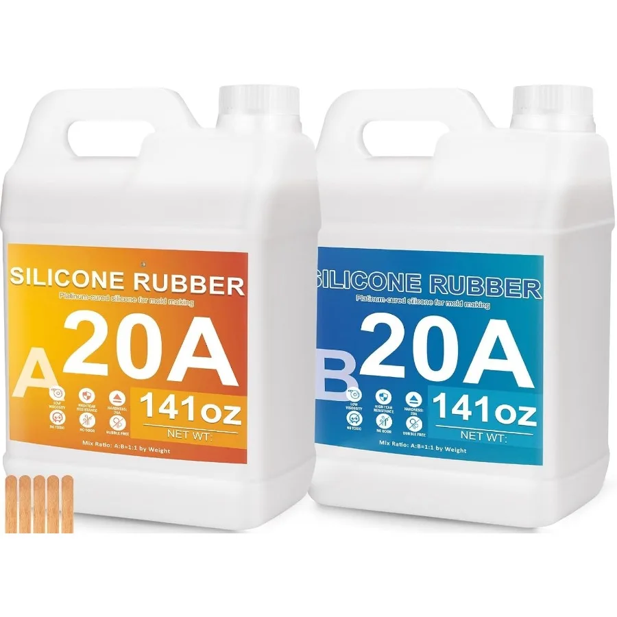 Silicone Mold Making Kit 136oz - 20A Liquid Silicone Rubber (1:1 Mix), Non-Toxic & Bubble Free Platinum Cure Silicone for Making Molds for Resin, Soap, Concrete, Craft Molds
Silicone Mold Making Kit 136oz - 20A Liquid Silicone Rubber (1:1 Mix), Non-Toxic & Bubble Free Platinum Cure Silicone for Making Molds for Resin, Soap, Concrete, Craft Molds