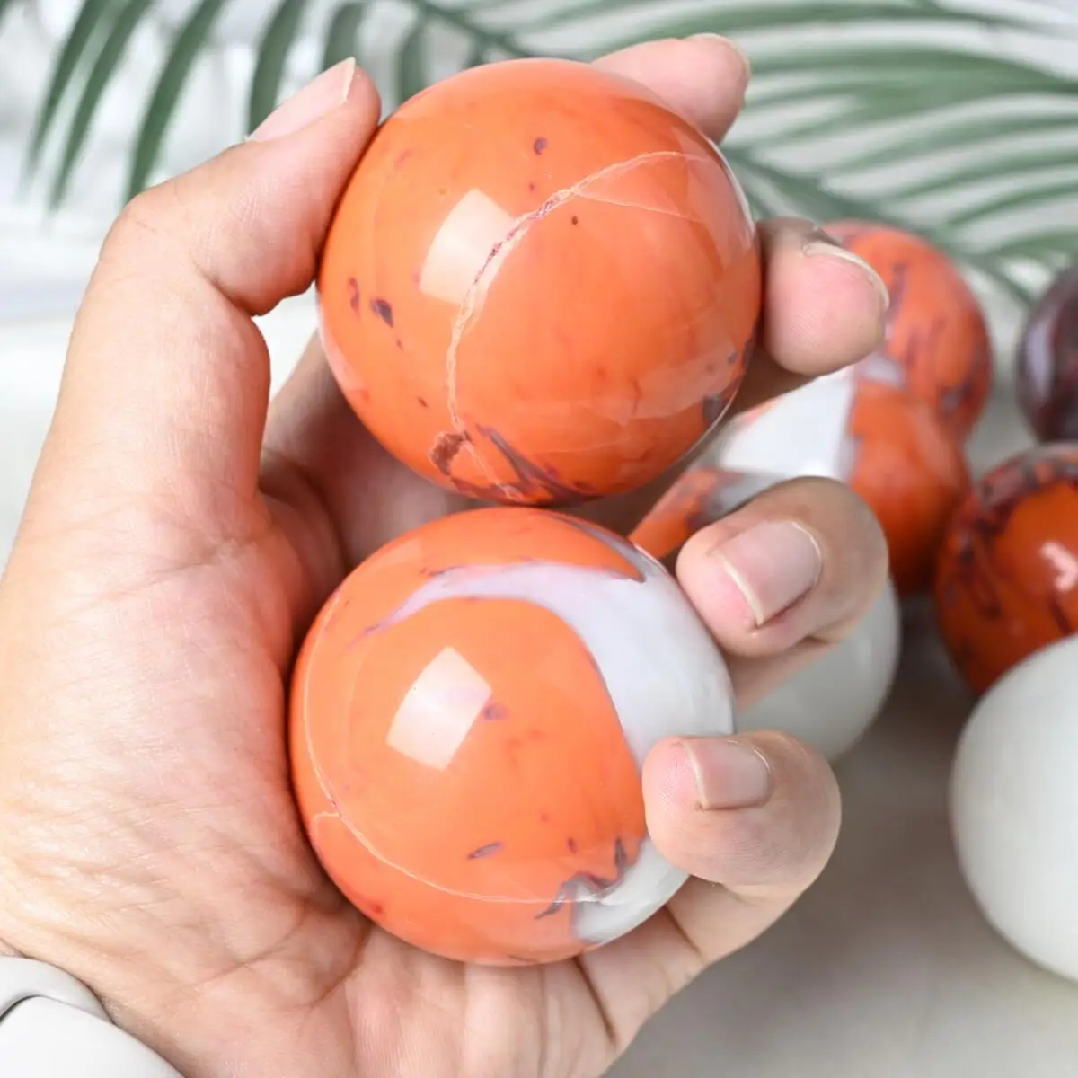 1Pc Orange Agate Stone Sphere, Mineral Specimen, Crystal Gifts, Unique Style Home Decor Accessories
1Pc Orange Agate Stone Sphere, Mineral Specimen, Crystal Gifts, Unique Style Home Decor Accessories