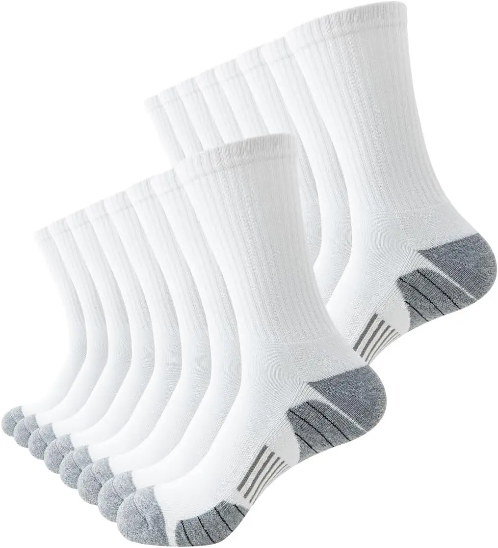 8 Pairs Mens Athletic Crew Socks Cushion Running Work Breathable Outdoor Socks for Men
8 Pairs Mens Athletic Crew Socks Cushion Running Work Breathable Outdoor Socks for Men