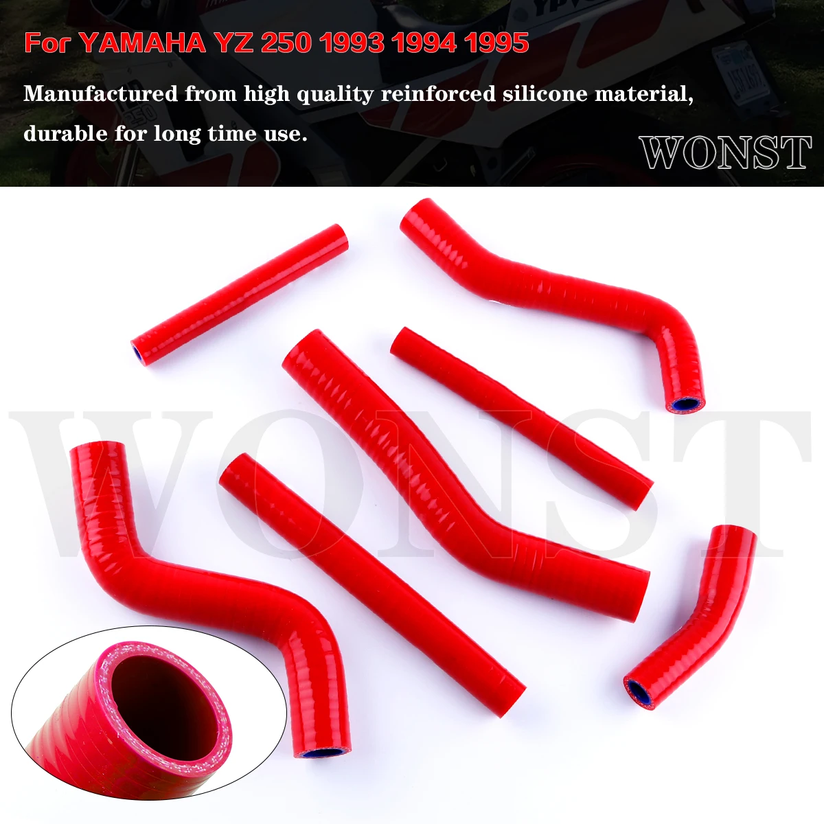 7pcs Red For 1993 1994 1995 YAMAHA YZ 250 Silicone Radiator Coolant Hose Tube Kit
7pcs Red For 1993 1994 1995 YAMAHA YZ 250 Silicone Radiator Coolant Hose Tube Kit
