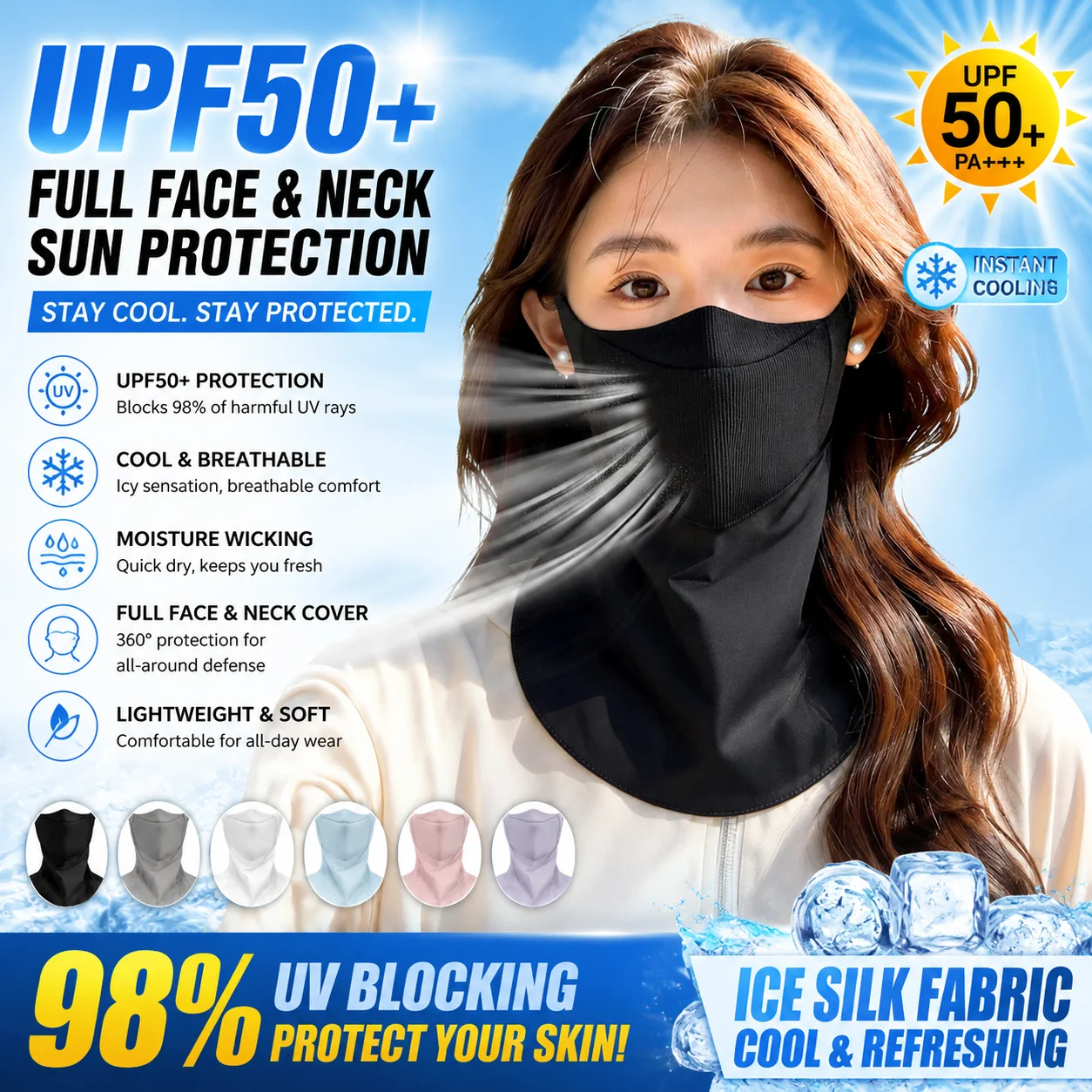 Ice Silk Face Gini Sunscreen Mask Convenient Drinking Water Version Full Face Neck Protection Breathable Sunscreen Mask
Ice Silk Face Gini Sunscreen Mask Convenient Drinking Water Version Full Face Neck Protection Breathable Sunscreen Mask